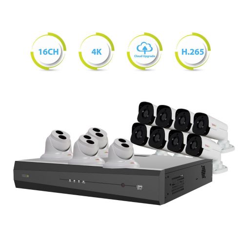 Ultra Plus HD 16 Ch. 4TB NVR Surveillance System with Security Cameras